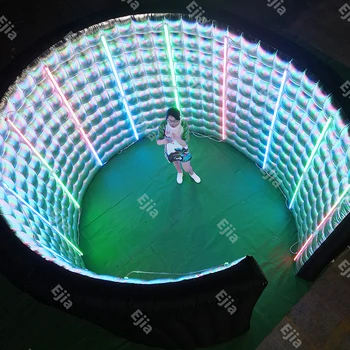 Ticari Şişme LED 360 fotoğraf kabini muhafazası İçin Parti Olay Kiralama Festivali Dekorasyon Yeni Döndür 360 LED fotoğraf kabini