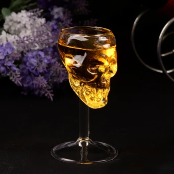 Yaratıcı şarap bardağı Bira şarap bardağı Şişe Cam Kafatası kırmızı şarap kadehi Bardak Bardak Kullanımlık Şeffaf Meyve Suyu Bira Bardağı