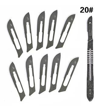 4 # Paslanmaz Çelik Neşter Kolu Fit ile 20# 21# 22 # 23 # Neşter Bıçak Bıçak Gravür DIY El Aletleri