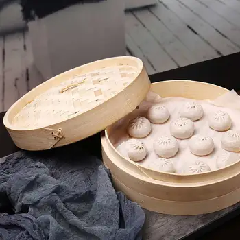 Bambu Dokuma Vapur Ocak Sepeti Mutfak Pişirme Araçları Buhar yatak örtüsü seti Sum Aperatif Sebze Balık Hamur Yumurta Pirinç