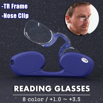 Gözlük Erkekler Kadınlar Taşınabilir Rahat Yumuşak Silikon Klip Burun Presbiyopik Anahtarlık okuma gözlüğü Gafas+1.0,+2.0 İla + 3.0