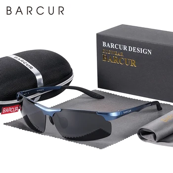 BARCUR Alüminyum Magnezyum Çerçeve Marka Tasarımcı güneş gözlüğü çerçevesi Erkekler Fotokromik Dikdörtgen Ultralight Göz spor gözlüğü