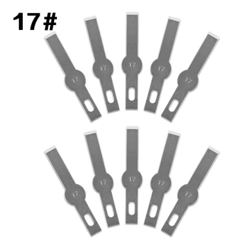 10 Adet Bir Lot 17 # Ahşap Oyma Bıçak Değiştirme Çok fonksiyonlu Kağıt Kesici Cerrahi Neşter Bıçak