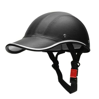 Beyzbol şapkası Tarzı Motosiklet Bisiklet Kask Yarım Yüz Kask Elektrikli Scooter Anti-Uv Güvenlik Sert Şapka Ayarlanabilir Yaz Kap