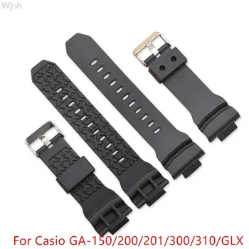 Silikon saat kayışı Casio G-Shock GA-150 GA-200/201 GA300/310/GLX Dalış Spor Watchband Bilezik Aksesuarları Erkekler Kadınlar için