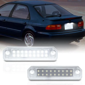 2 Adet Honda Civic EJ EG EK EK3 CR-X Integra Del Sol Kuyruk Beyaz LED plaka aydınlatma ışığı Plaka lamba donanımı