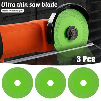 3 ADET Cam Kesme Diski 100mm Ultra ince Testere Bıçağı Cam Seramik Taşlama Pah Kesme Bıçağı Cam Kesme Diski Güç Aracı
