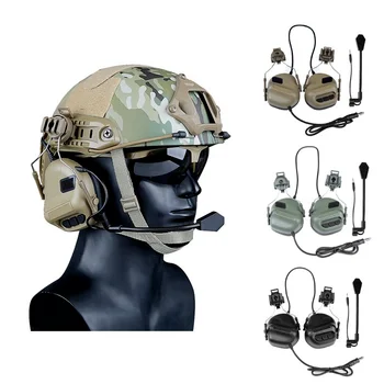 Yeni Taktik Kulaklıklar Hızlı Kask Ray Adaptörü Airsoft CS Çekim Kulaklık Avcılık Spor İletişim Aksesuarları
