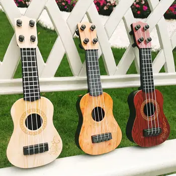 Klasik Enstrüman Gitar Oyuncak Simülasyon Müzik Aydınlanma Elastik Bebek Klasik Ukulele Oyuncak Erken Gelişim için