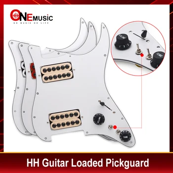 Yüklü Kablolu Scratchplate İki Humbucker Bobin Bölme HH Gitar Pickguard Elektro Gitar Pickguard
