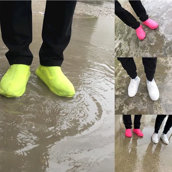 Silikon Galoş Kullanımlık Su Geçirmez Yağmur Geçirmez erkek ayakkabısı Kapak yağmur botu kaymaz Yıkanabilir Unisex Aşınmaya Dayanıklı Geri Dönüşümlü
