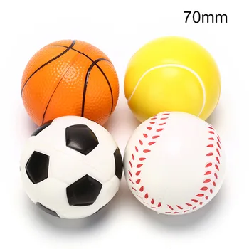 Mini Yumuşak Futbol Basketbol Beyzbol Tenis Oyuncaklar 6.3 cm Köpük Kauçuk Sıkmak Topları Anti Stres Oyuncak Topları Futbol El Egzersiz