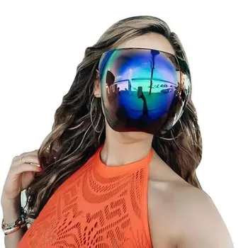 Sürme koruyucu maske güneş gözlüğü şeffaf sis geçirmez, sıçrama geçirmez koruyucu maske, tam yüz kaplama, güvenlik güneş gözlüğü