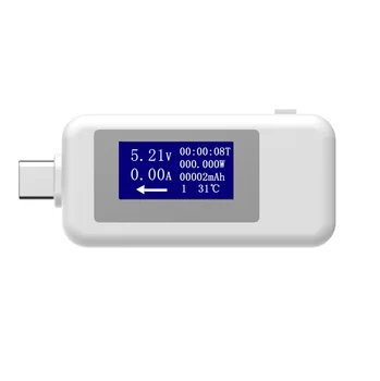 KWS - 1802C Çok Fonksiyonlu USB Test Cihazı Tip-c Şarj Dedektörü Dijital Voltmetre Ampermetre Gerilim Metre
