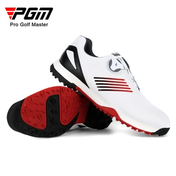 PGM golf ayakkabıları Erkekler Rahat Topuzu Toka spor ayakkabı Su Geçirmez Hakiki deri sneakers Sivri Tırnak Kaymaz ayakkabı Erkekler için