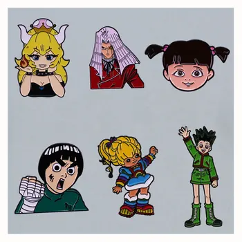 Çeşitli Popüler Karikatür Animasyon Karakterleri Rozeti Özgünlük Yaka Metal Pin Gömlek Evrak Çantası Şapka Dekoratif Aksesuarları Hediye