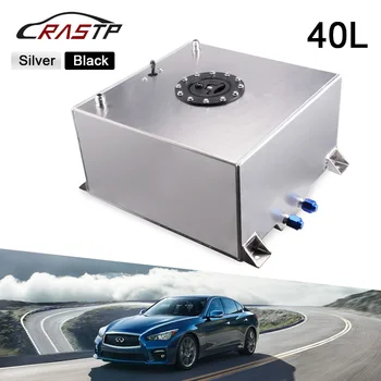 RASTP - Yüksek Kaliteli Alüminyum Evrensel 40L Yağ Tankı Ayna Cilası Yakıt Hücresi Kapaklı / Köpük Sensörlü Yakıt Tankları RS-OCC039
