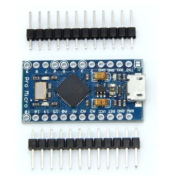 Pro Mikro ATmega32U4 5V 16MHz Değiştirin ATmega328 Arduino İçin Pro Mini İçin 2 Satır Pin Başlığı İle Leonardo Mini Usb Arayüzü