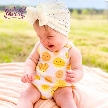 Nishine Rahat Nefes Bebek Kız Türban Şapka Düz Renk El Yapımı İlmek Bebek Kapaklar Yaylar Şapkalar Fotoğraf Sahne