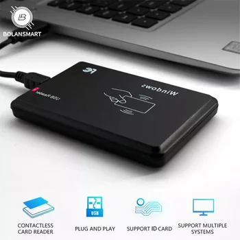 ücretsiz kargo 125 kHz RFID Okuyucu EM4100 USB Yakınlık Sensörü akıllı kart okuyucu Sürücü Yok Verme Cihazı EM ID Erişim Kontrolü