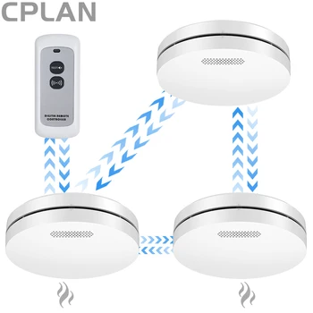 CPLAN Kablosuz Bağlantılı Duman dedektör sensörü 10 Yıl Pil 433MHz Birbirine Bağlı yangın alarmı İtfaiyeciler Aksesuarları
