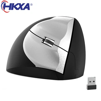 HKXA Kablosuz Fare Dikey Oyun Fare USB Bilgisayar Fare Ergonomik Masaüstü Dik Fare 1600 DPI PC Dizüstü Ofis Ev için
