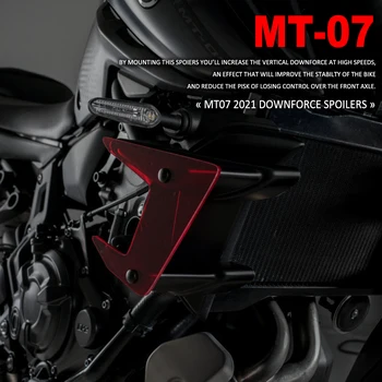MT-07 2021 YENİ Motosiklet Parçaları Yan Downforce Çıplak Spoiler Sabit Kanat Winglet Fairing Kanatları Deflector Yamaha MT07 MT 07