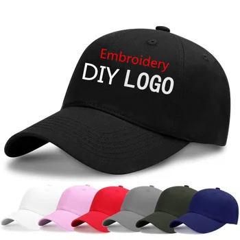 Yeni Yetişkin erkekler ve kadınlar DIY Özel logo baseabll kapaklar Ücretsiz logo tasarım nakış snapback şoför şapkaları Casquette gorros