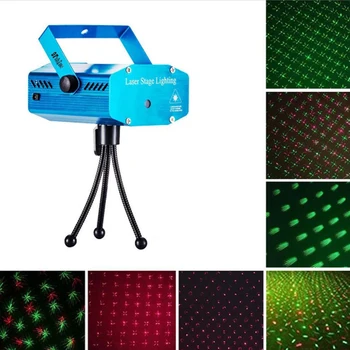 Mini LED lazer projektör sahne ışık efekti Strobe lazer gösterisi parti sahne Soundlights DJ disko lambası düğün ev dekorasyon için