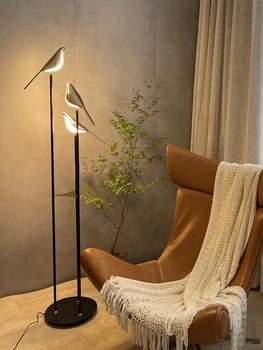 Saksağan LED zemin lambası oturma odası kanepe yan İskandinav minimalist tasarımcı yaratıcı ışık lüks yatak odası başucu kuş masa lambası
