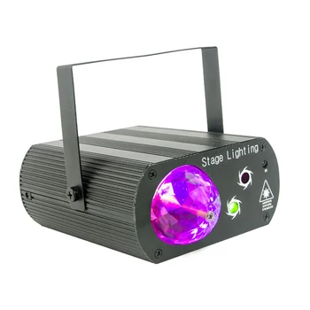 Yeni LED Dönen Top Sahne Lazer ışığı RGB Strobe Ses Kontrolü Renkli Etkisi Projektör Cadılar Bayramı Doğum Günü Partisi Lambası