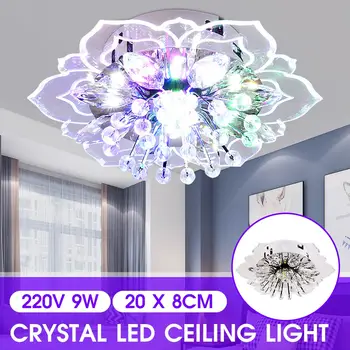 YENİ Modern LED kristal tavan ışık koridor oturma odası lamba yatak odası mutfak beyaz / renkli 9 W LED tavan lambası