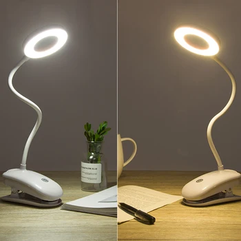 Kelepçe Klip LED Masa masa ışığı 5V USB Esnek Dokunmatik Okuma Lambası Başucu Işıkları Şarj Edilebilir Gece Lambası Çocuklar için