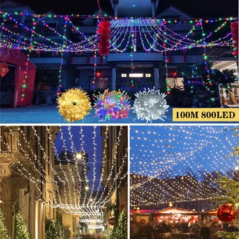 LED Noel Dize ışıkları 10-100M Garland Su Geçirmez Peri İşık Ev Partisi İçin Parti Düğün Bahçe Açık / Kapalı Dekor