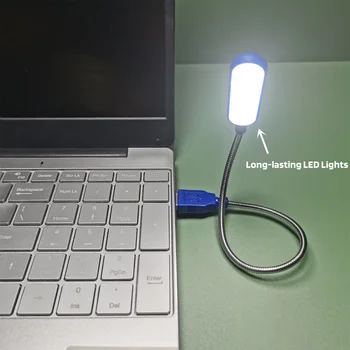 AXX LED USB kitap ışık Mini Taşınabilir Parlak okuma ışıklı güç bankası Dizüstü Dizüstü ayarlanabilir Masa gece Lambası Bilgisayar için