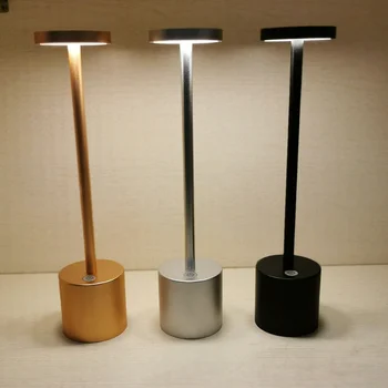 Modern LED Masa Lambası Dokunmatik Dim USB Şarj Edilebilir Bar Gece Lambası Akülü masa lambası Otel Bar Yemek Odası İçin