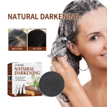 Doğal Organik Hafif Formülü şampuan Polygonum Özü Saç Kararan Şampuan Bar Sabun Gri Saç Ters Saç Temizleme