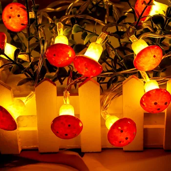 Yeni Mantar Led Dize ışıkları 10/20leds Peri İşık USB / Pil Kumandalı Garland Lamba Çocuklar için Yatak Odası Doğum Günü noel hediyesi