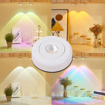 Akülü Kablosuz LED dolap lambası Dokunmatik Sensör Günbatımı Gece Lambası Duvar Lambası Mutfak yatak odası dolabı dolap dekoru
