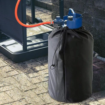 31x59cm Gaz şişe kapağı Oxford Kumaş Siyah Propan depo kapağı Açık Su Geçirmez UV Dayanıklı Toz Geçirmez Propan Can Çanta