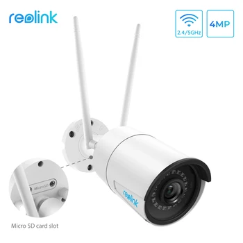 Reolink RLC-410W Çift WiFi 2.4 G / 5G Gözetim Açık Kamera onvif Kişi / Araç Algılama HD IP kamera Kablosuz Güvenlik Kamera