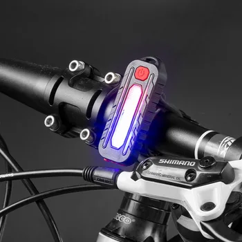 Mini LED el feneri USB ile şarj edilebilir bisiklet ışığı Taşınabilir Cep Feneri Anahtarlık Lambası Bisiklet Arka Lambası Flaş uyarı ışığı