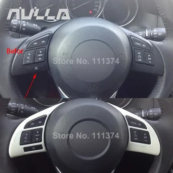 Krom Mazda Cx5 Cx için-5 2012 2013 2014 2015 2016 İç İç direksiyon Anahtarı Düğmesi Paneli Trim Çerçeve Aksesuarları