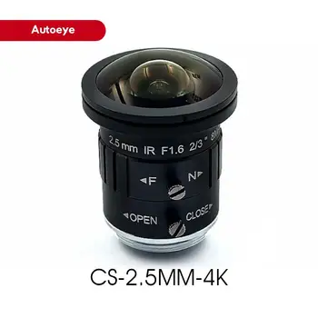 4 K Balıkgözü Lens CS Dağı 8MP 2.5 mm 2/3