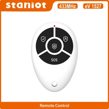 Staniot 433MHz Yüksek Kaliteli Taşınabilir 4 Düğmeler Anahtarlık Kablosuz Uzaktan Kumanda WIFI GSM Ev hırsız güvenlik alarmı Sistemi