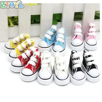 1 Çift moda Bebek Ayakkabı Oyuncak Çeşitli Ayakkabı Sneaker Mini Bebek Ayakkabı rus bebeği Aksesuarları 8 renkler 5cm