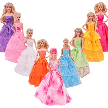 Barbie aksesuarları elbise elbise düğün elbisesi için el yapımı 11.8 inç bebek çocuk barbie mobilya aksesuarları