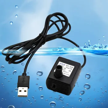 3W 500L / H Mini USB Su Pompası DC 5V USB Mikro Dalgıç Pompaları Pet su sebili Havuz Çeşme Rockery Filtre Pompası