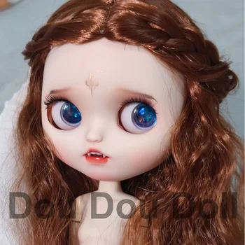 BUZLU NBL + Blyth Doll 1/6 Ortak Vücut 30CM BJD Oyuncaklar Beyaz Shin Heykel Ve Makyaj El Yapımı Mat Yüz Güzel Bebek 6.2.0022