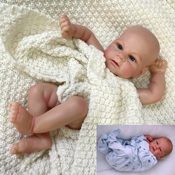 17 inç Yeniden Doğmuş Bebek Elijah Kiti Gerçekçi Yumuşak Dokunmatik DIY Zaten Boyalı Bebek Parçaları Sevimli Doğum Günü Yılbaşı Hediyeleri Yeniden Doğmuş Bebek Oyuncak